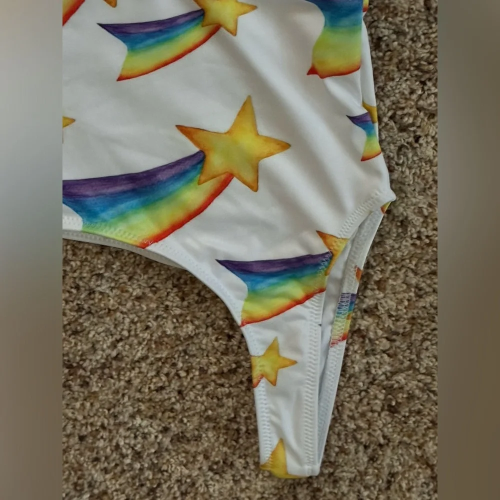NWT and in Plastic Stella Cove Girls 4 yrs Shooting Stars Side Cut Swimsuit